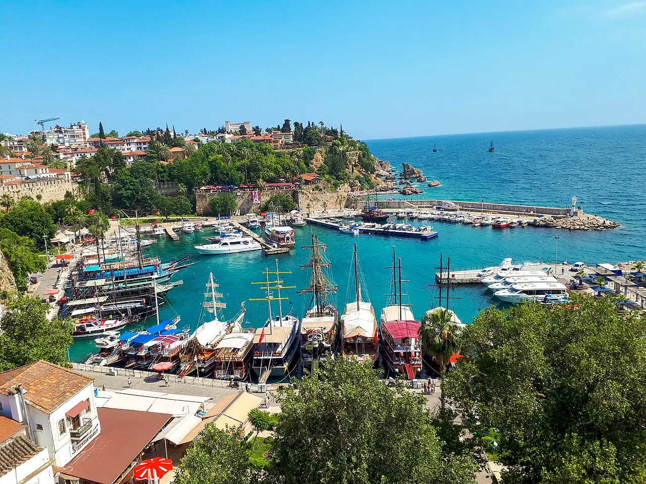 A view from Antalya Old Town Marina