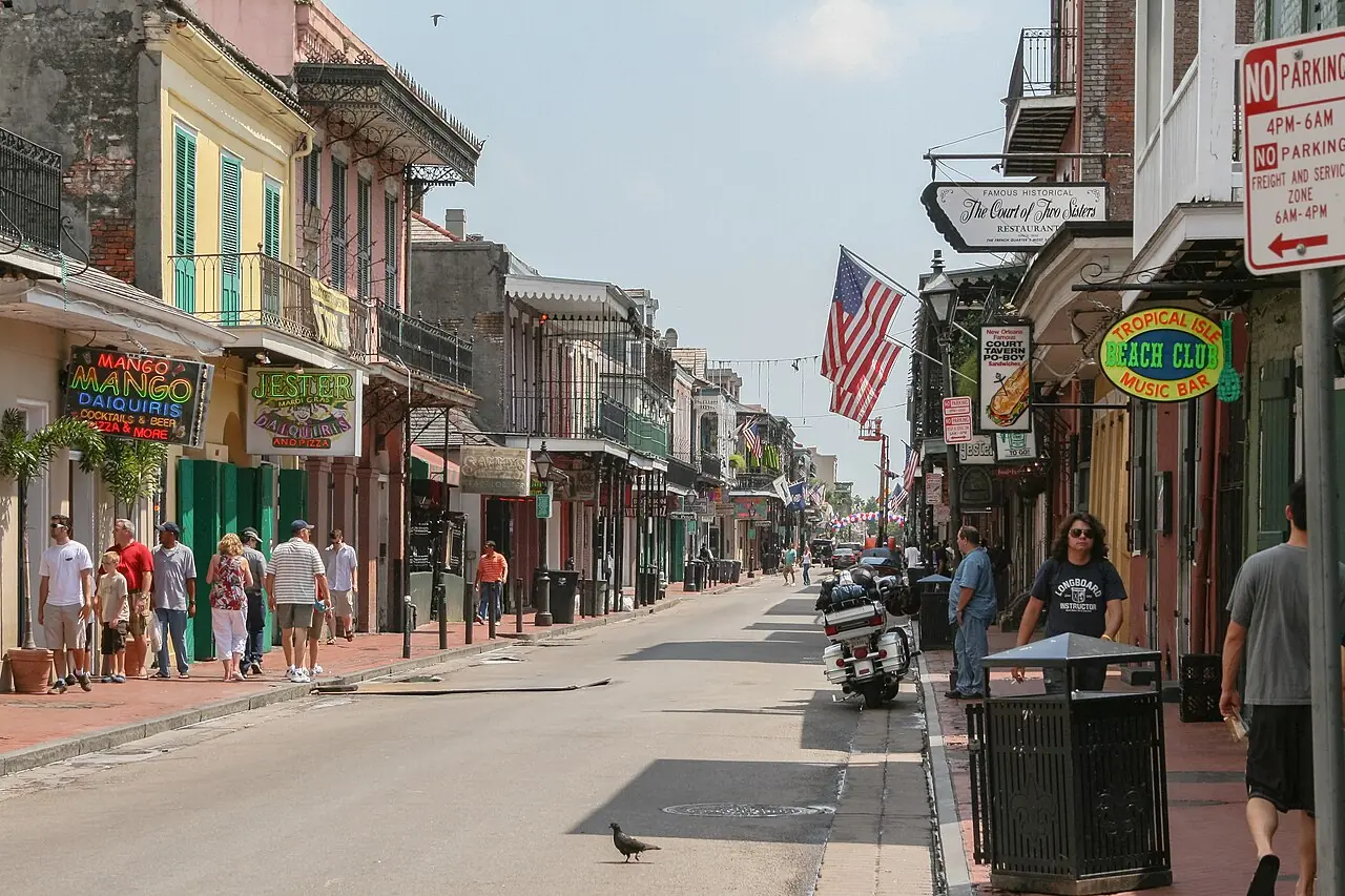 Bourbon St, French Quarter, New Orleans, USA