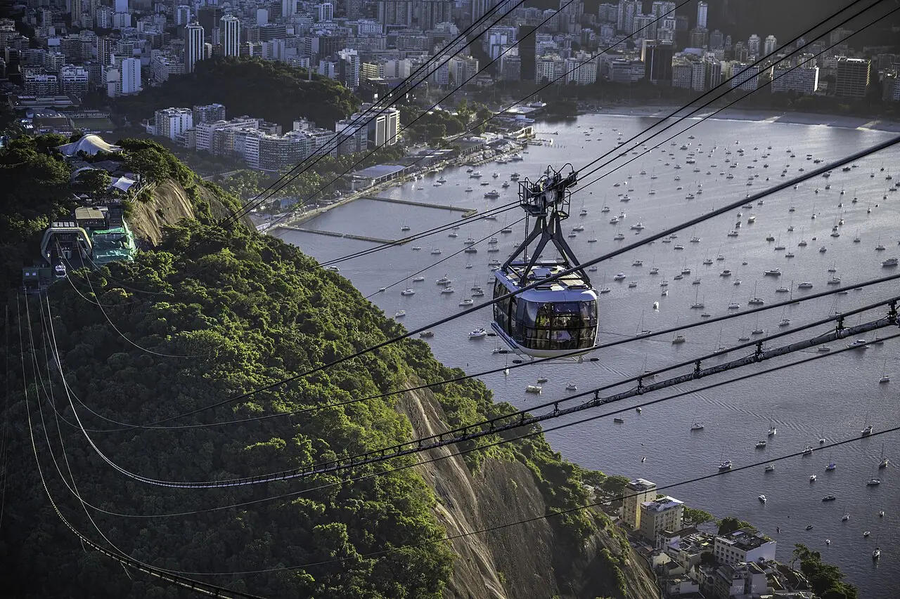 Sugarloaf cable car , Rio de Janeiro , Brazil .