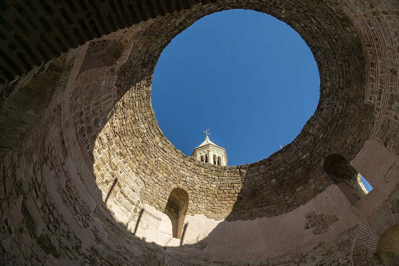 Split Cathedral Bell Tower as seen from the Vestibule - Split