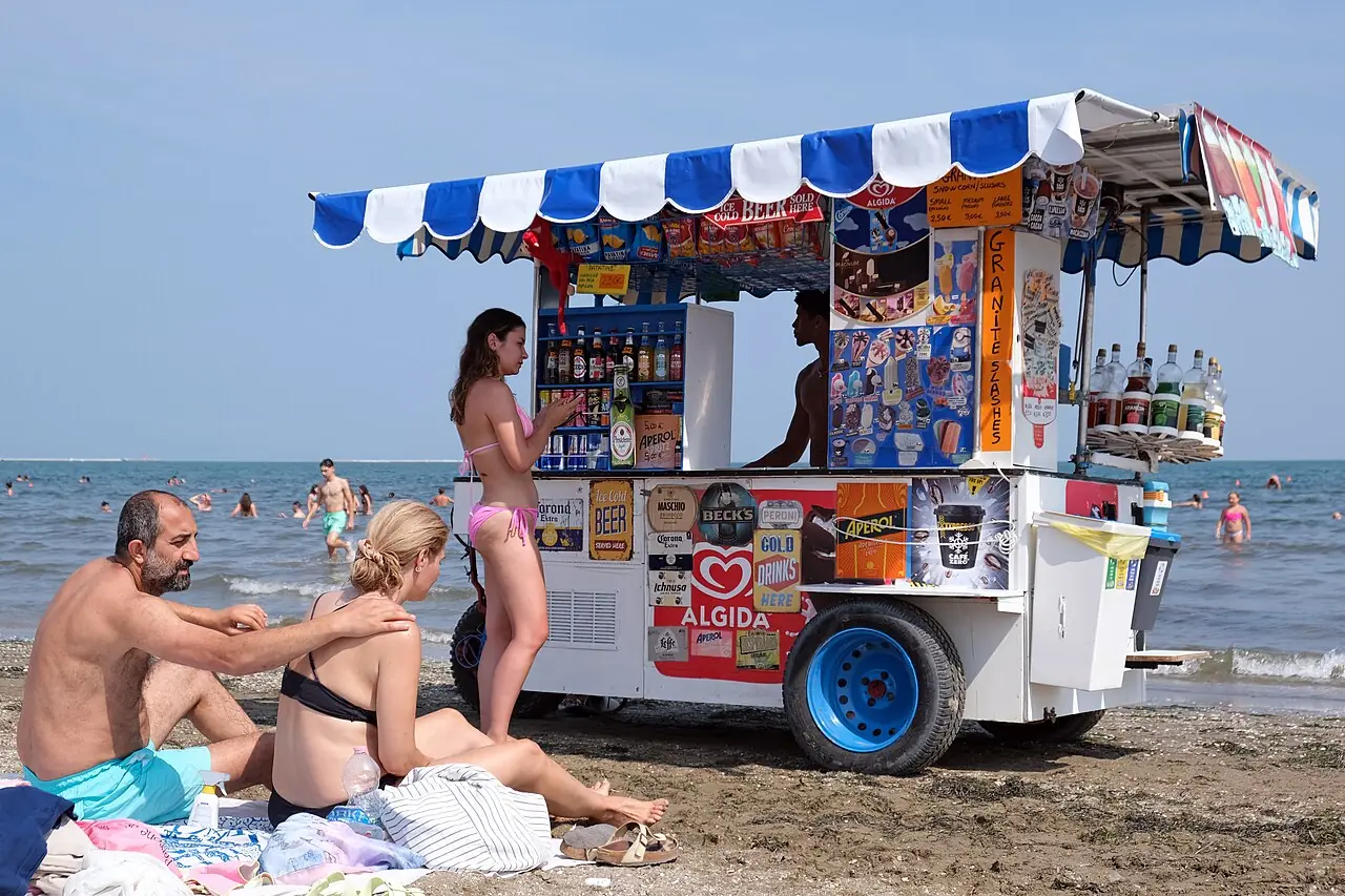 Beach vendor in Lido di Venezia