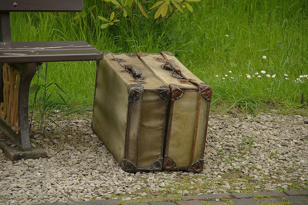 Old luggage at Arley railway station on the Severn Valley Railway